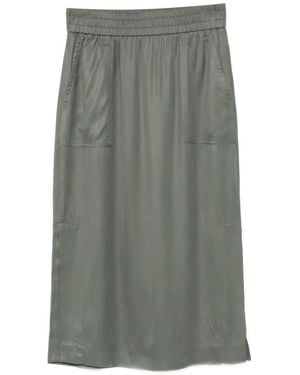 Peserico Elasticated Patch-Pocket Skirt - Grey