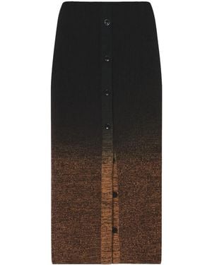 Proenza Schouler Marl Gradient-Effect Skirt - Brown