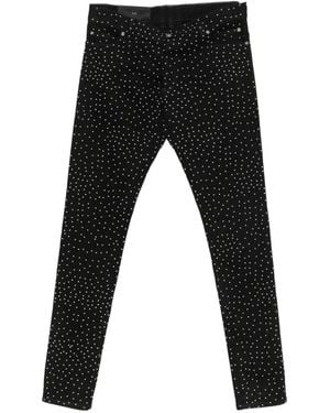 Balmain Vaqueros Skinny Con Apliques - Negro