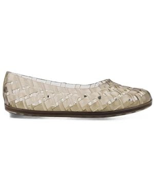 Melissa Possession Woven-Effect Ballet Flats - White