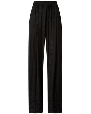 Pinko Floral-Jacquard Elasticated-Waist Trousers - Black
