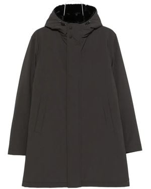 Herno Faux-Fur Collar Hooded Parka - Black