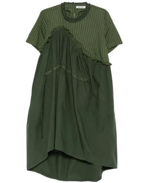 Henrik Vibskov Bon Chalant Striped Ruffled Dress - Green