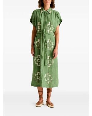 Carolina K Embellished Collared Dress - Green
