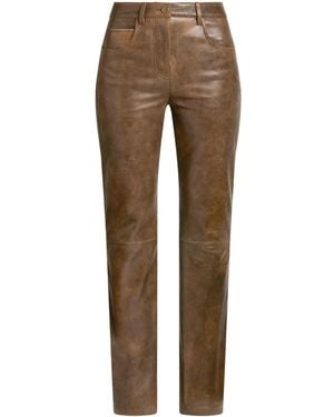 Etro Leather Pants - Natural