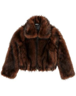 Bimba Y Lola Zip-Up Coat - Brown