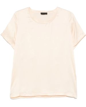 Liu Jo Satin T-Shirt - Natural