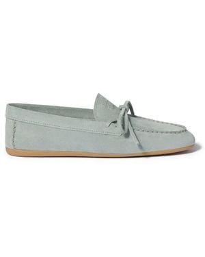 Miu Miu Suede Deck Loafers - Grey