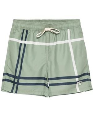 Barbour Logo-Print Swim Shorts - Green