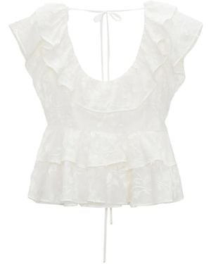 Dorothee Schumacher Ruffled Top - White