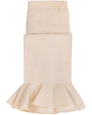 Sleeper Peplum Hem Trousers - Natural