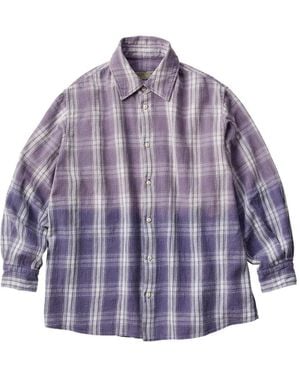 Kuro Camisa 90's Old Style a cuadros - Morado