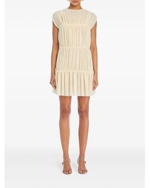 SER.O.YA Thalia Gathered Mini Dress - Natural