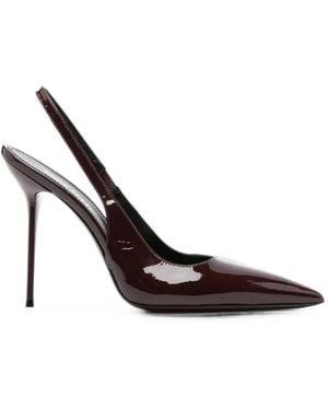 Paris Texas Lidia Patent Slingback Pumps - White