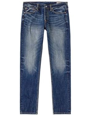 Evisu Vaqueros Rectos Con Diseño Patchwork - Azul