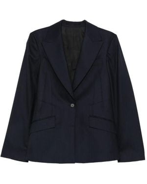 Kiko Kostadinov Pinstripe-Pattern Single-Breasted Blazer - Blue