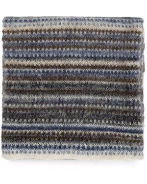 Isabel Marant Mouna Fair Isle-Knit Scarf - Grey