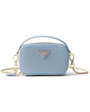 Prada サフィアーノレザー ミニバッグ - ブルー