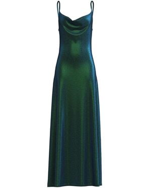 MACCAPANI Vestido Largo Con Detalle De Lurex - Verde