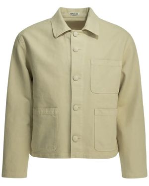 AURALEE Patch-Pocket Coats - Green