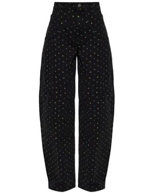 Baum und Pferdgarten Napolen Jeans Met Bloemenprint - Zwart