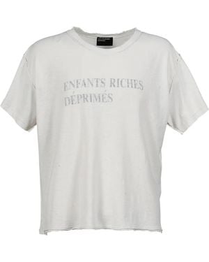 Enfants Riches Deprimes Logo-Print Distressed T-Shirt - White