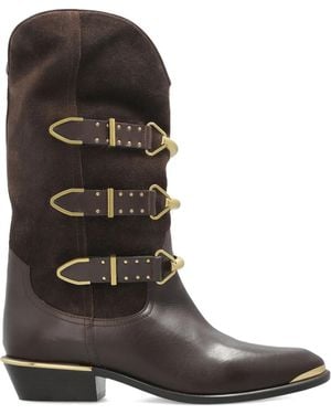 Isabel Marant Bottines En Daim À Boucle 30 Mm - Marron