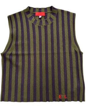 Eckhaus Latta Keyboard Gestreepte Top - Paars