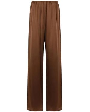 Co. Wide-Leg Trousers - Brown