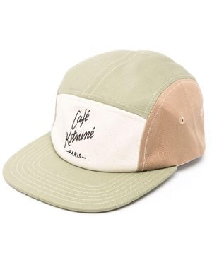 Café Kitsuné Logo-Print Cotton Cap - Natural