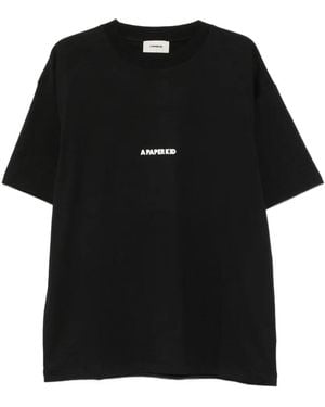 A PAPER KID Logo-Print T-Shirt - Black