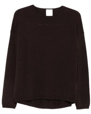 Allude Dropped-Shoulder Sweater - Black