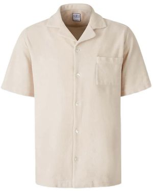 Fedeli Chest-Pocket Short-Sleeve Shirt - Natural