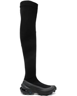 MM6 MAISON MARGIELA X SALOMON Thigh-Length Chunky Boots - Black