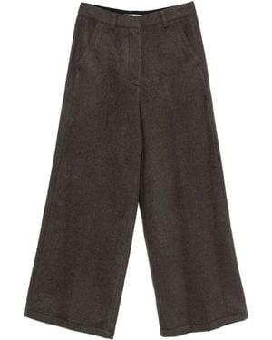 Low Classic Hairy Boucle Trousers - Grey