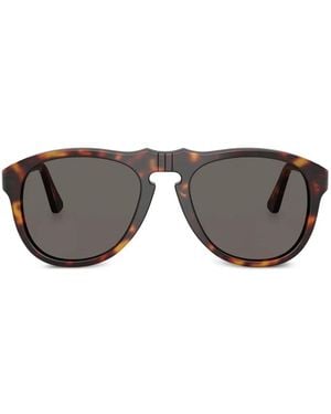 Persol Folding Tortoiseshell Sunglasses - Grey