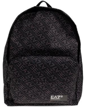 EA7 Sac À Dos À Logo Imprimé - Black