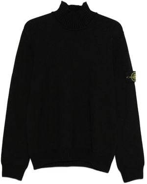 Stone Island "Winter Cotton" T-Neck - Black