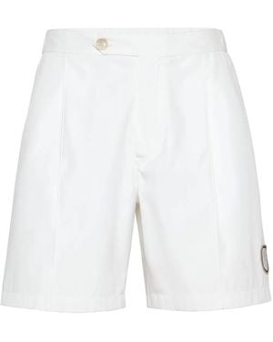 Brunello Cucinelli Bermuda Shorts With Patch - White