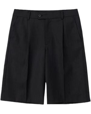 DUNST Bermuda À Design Plissé - Black