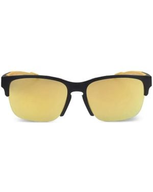 adidas Logo-Print Rectangle-Frame Sunglasses - Metallic