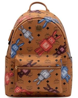 MCM Stark Rabot-Graphic Backpack - Orange