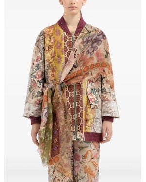 Pierre Louis Mascia Foulard Con Stampa A Fiori - Neutro