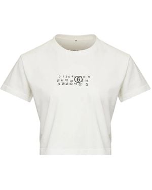 MM6 by Maison Margiela Flipped-Print Overdyed T-Shirt - White