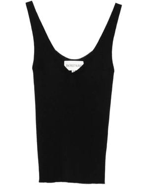 Bompard Vネックトップ - ブラック