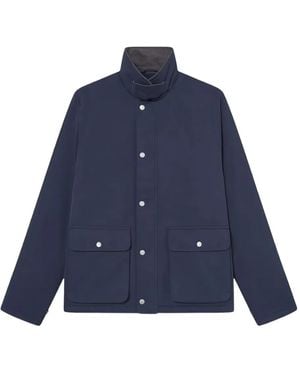 Les Deux Montana Jacke mit Cordkragen - Blau