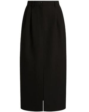 Dolce & Gabbana Rok Van Wol-Crêpe - Zwart