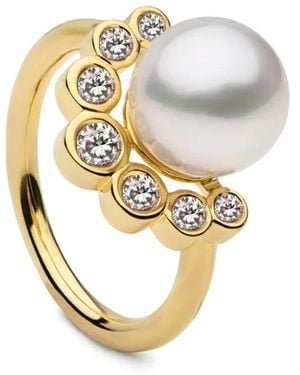 AUTORE MODA Bague Sertie De Perles - Métallisé