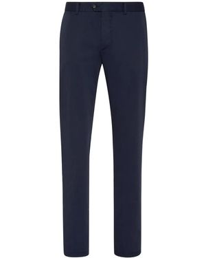 Philipp Plein Mid-Rise Slim-Fit Chinos - Blue
