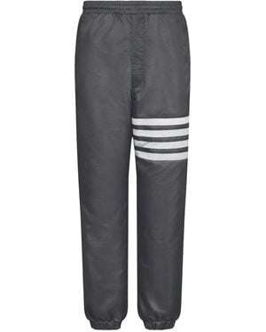 Thom Browne Pantalon De Jogging À Détails Rayés - Gris